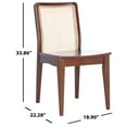thumbnail image 6 of SAFAVIEH Benicio Rattan Dining Chair, Dark Brown/Natural, Set of 2, 6 of 7