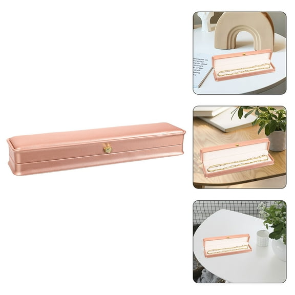 Yardwe elegant necklace box jewelry display box Pearl Velvet 1Pcs for Women Home Use