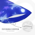 thumbnail image 5 of YFYANG Super Soft Rectangular Plush Cushion Cover (Without Pillow Insert), Blue Dream Stars Comfort and Non-Pilling Hidden Zip Bedroom Sofa Pillowcases, 20"x30", 5 of 9
