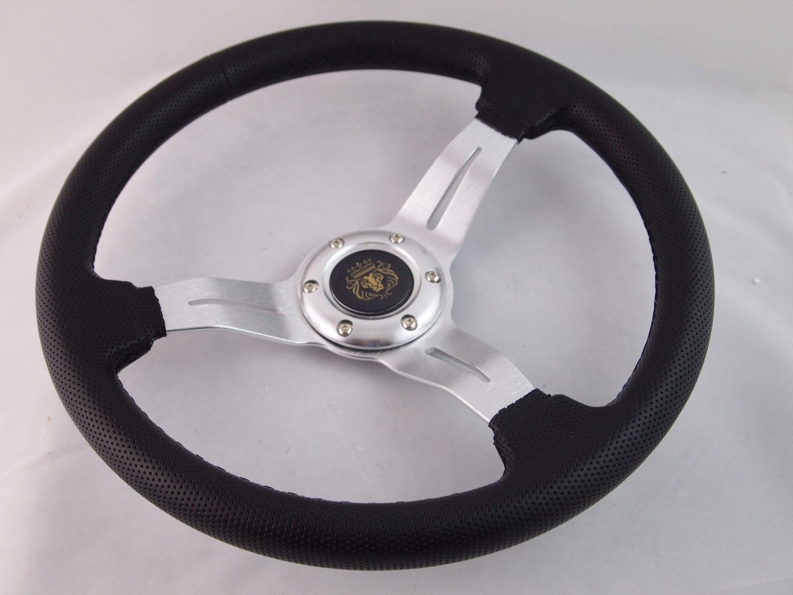 Ezgo POLARIS Ranger Silver steering wheel golf cart W/ Adapter 3 spoke
