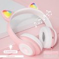 thumbnail image 3 of Twowood auricular CT-930 Auriculares Compatible con Bluetooth 5.0 Lindo gato Forma de oreja Auriculares plegables para teléfono, 3 of 6