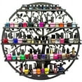 thumbnail image 3 of Sorbus Wall Mounted 5 Tier Nail Polish Rack Holder, Tree Silhouette Black Round Metal Salon Wall Art Display, 3 of 5