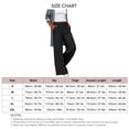 thumbnail image 4 of Pantalones de salón de pierna ancha para mujer Bolsillos laterales Cintura elástica de talle medio Ajuste holgado Pantalones casuales cómodos Negro XL, 4 of 4