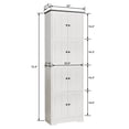 thumbnail image 5 of 72.4"H Tall Storage Cabinet,Wood Pantry Cabinet Freestanding Storage Organizer with 8 Doors and 4 Shelves for Kitchen,Dining Room,Living Room,White, 5 of 8