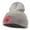 Heather Grey, variant on Pyramid Eye Embroidered 12 Inch Long Knitted Beanie - Heather Grey OSFM