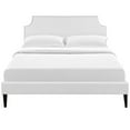 thumbnail image 4 of Modway Corene Vinyl Queen Platform Bed with Squared Tapered Legs in White, 4 of 6