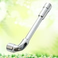 thumbnail image 6 of 6mm Dual Heads L Type Polished Perforation Elbow Wrench Spanner (Silver), 6 of 7