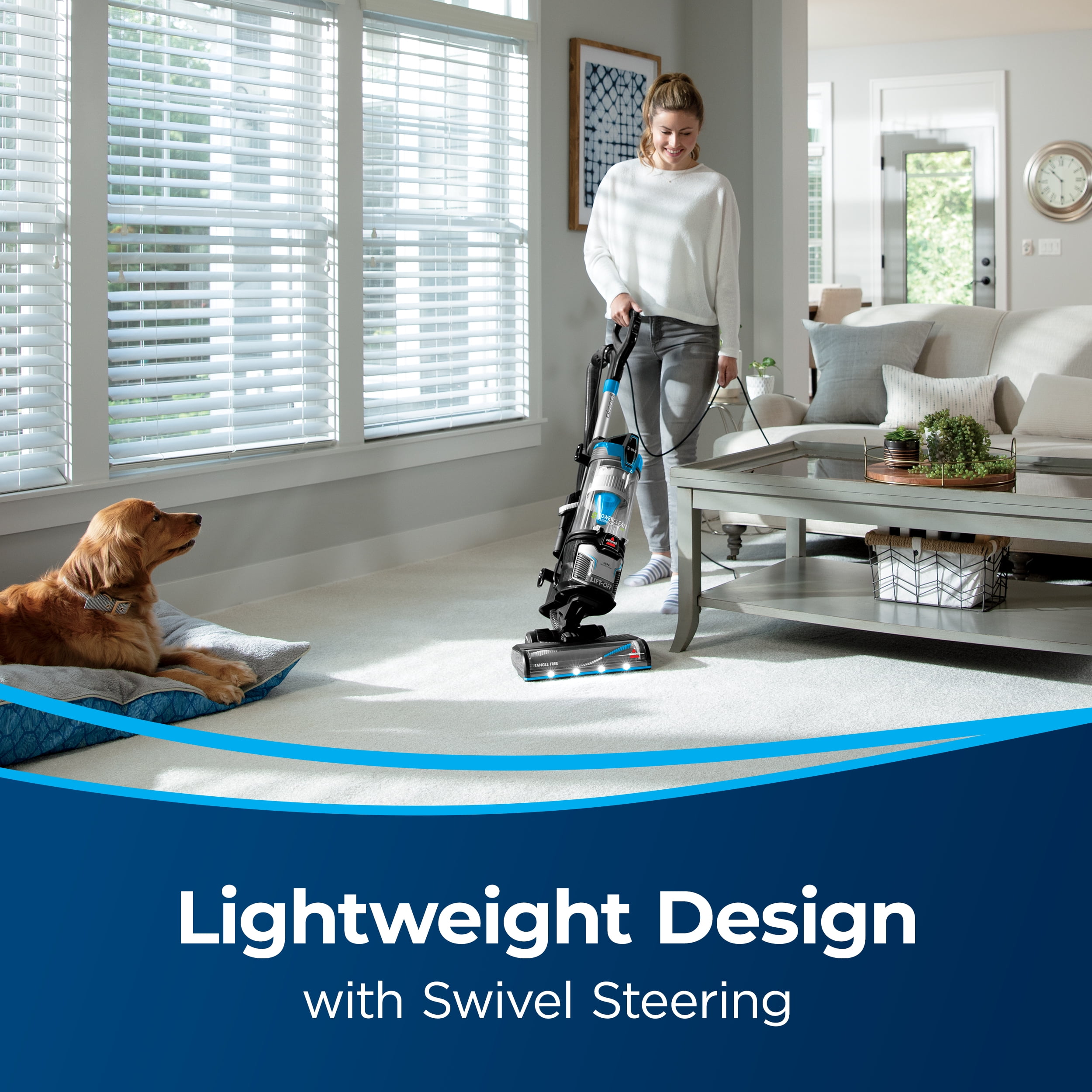 BISSELL® PowerClean® Bagless, Corded, Allergen Lift-Off® Lightweight, Pet Upright Vacuum (3399)
