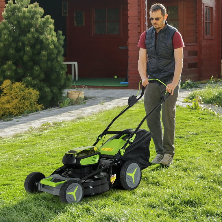 Costway 40V 18 Brushless Cordless Push Lawn Mower 4.0Ah