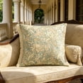 thumbnail image 5 of ChicYu Pillow Cover Throw Tassel Fringe 18x18 Inch Cotton Linen Decorative Cushion Case Floral Pattern for Sofa Couch Bed Living Room Bedroom Funda de Almohada, 5 of 5