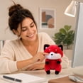thumbnail image 4 of Magnetic Fox Stuffed Animal with Soft Plush, Small Size, Red and White, for Office Desk, Desk Decoration, 4 of 5