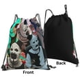 thumbnail image 3 of Terrifier Drawstring Backpack Lightweight Portable Sport Gym Sackpack Draw String Cinch Bags For Men Women, 3 of 9