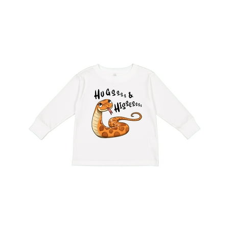 

Inktastic Hugs and Hisses- Cute Snake for Valentines Day Gift Toddler Boy or Toddler Girl Long Sleeve T-Shirt