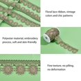 thumbnail image 6 of 7.5 Yard Flower Lace Trim 1.5” Embroidery Lace Ribbon Vintage Decorative Lace Trim Metallic Lace Fabric Ribbon for DIY Clothing Sewing DIY Crafts Dress Hair Accessories Curtain Home Decor, 6 of 7