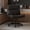 Black, variant on Cross Legged Office Chair, Wide Seat Ergonomic Home Office Desk Chair with Wheels Swivel Computer Chair for Vanity, Black
