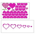 thumbnail image 5 of 20PCS Rose Red Delicate Heart Shape Wall Decal Wall Sticker DIY PVC Removable Transparent Wall Decor Film Self-Adhesive Mural Art Wall Decor for Living Room, Bedroom, Kids Room, Nursery,, 5 of 5