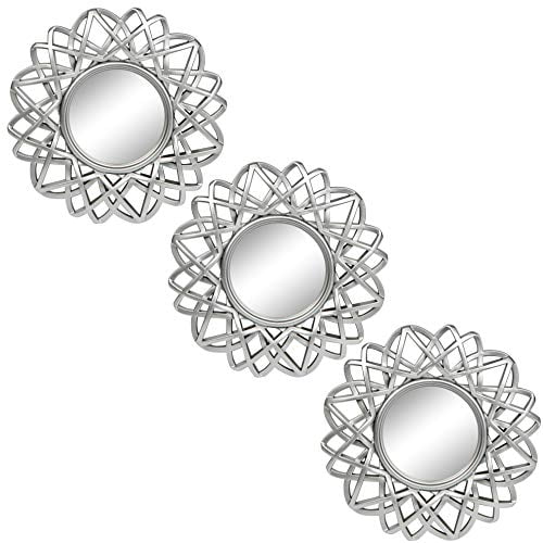 Silver Mirrors For Wall Decor Set Of 3 Room Home Decors Small Round Wall Mirror Decorations For Bedroom Bathroom Living Room M005 Walmart Com Walmart Com