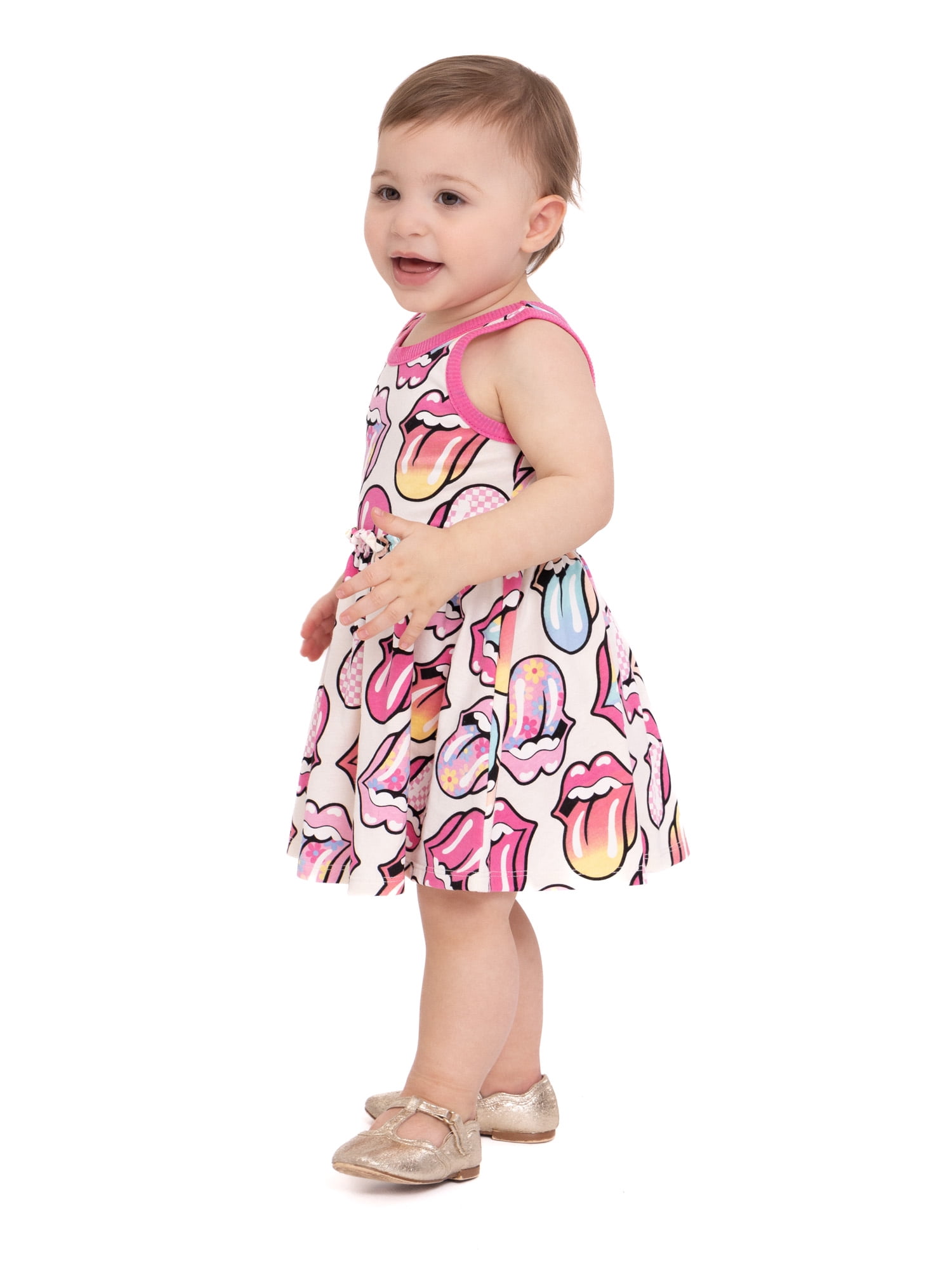 Rolling Stones Toddler Girls Tank Dress, Sizes 12M-5T