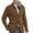 Khaki, variant on Kureaily Mens Autumn And Winter Slim Stand Collar Knitted Cardigan Coat Loose Fashion