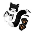 thumbnail image 4 of Máscara Facial Halloween jinwen con Orejas y Cola de Animal Negro, 4 of 8