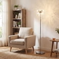 thumbnail image 5 of Gymax 63'' Crystal Floor Lamp w/Acrylic Crystals Foot Switch for Living Room Bedroom Silver, 5 of 10