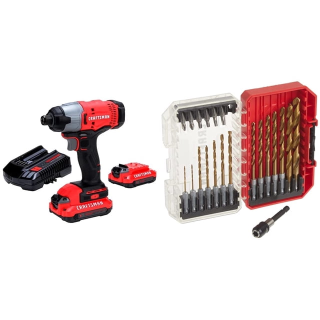 Kit de Atornillador de Impacto Inalámbrico CRAFTSMAN V20 de 21 Piezas