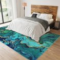 thumbnail image 3 of Abstract Colorful Fluid Texture Area Rug, Gradient Blue-Green Marble Washable Rectangle Rug, Soft Non-Slip Carpet For Living Room Bedroom Office Entryway 3 x 5ft, 3 of 6