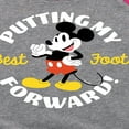 thumbnail image 3 of Mickey & Friends - Putting My Best Foot Forward - Toddler And Youth Girls Raglan Graphic T-Shirt, 3 of 5