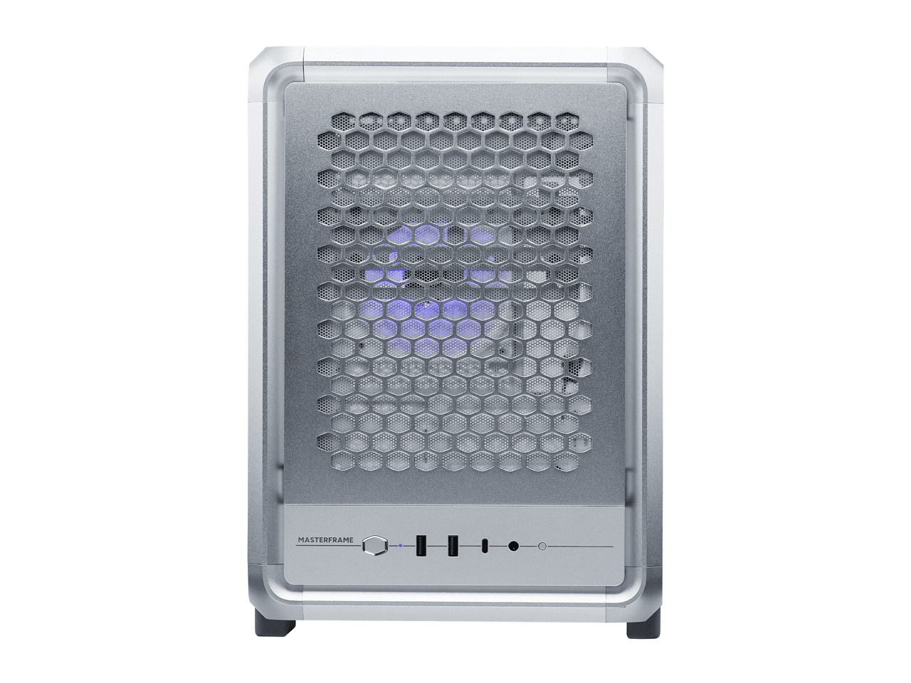 Cooler Master MasterFrame 400 mATX Modular PC Case - Micro-ATX/Mini-ITX, Aluminum Open Frame Chassis, 1 x ARGB Fan Preinstalled, 390mm GPU, 360mm Radiator Support, Silver