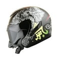 thumbnail image 2 of 1Storm Motorcycle Open Face Fiber Glass Dual Visor Helmet HB_609 Scooter Classical Knight Bike Samurai Black + One Extra Clear Shield, 2 of 8