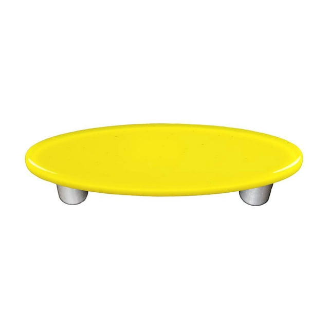 Oval Pull in Canary Yellow (Aluminum)