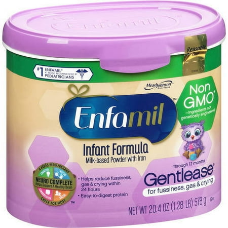 Enfamil Gentlease Baby Formula, For Fusiness, Gas & Crying - Reusable Tub 20.4 oz