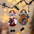 thumbnail image 3 of Navidad hecha a mano Santa Claus muñeco de nieve ciervo árbol de Navidad adornos colgantes muñecos de peluche colgantes para decoración navideña, 3 of 4