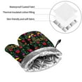 thumbnail image 6 of Pofeuu Mexican Flower 2 Print Oven Mitts and Pot Holders 4 pcs Set,High Heat Resistant 500 Degree Extra Thicken Long Kitchen Cotton Oven Glove for Cooking, 6 of 6