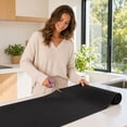 thumbnail image 5 of Non Slip Drawer Liner, Cabinet Shelf Liner Roll with Small Square Grid, Non Adhesive Waterproof Shelf Liner Cut to Size for Kitchen Cabinets, Bathroom Drawers and Home Organization, 5 of 7