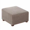 thumbnail image 2 of Flamingo P Housse Extensible pour Ottoman Carrée Housse de Protection pour Meubles Protecteur de Tabouret de Rangement Pliant Housse Douce avec Fond Élastique - Taupe, 2 of 4