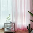 thumbnail image 5 of MAWCLOS Window Curtain 2 Panels Curtains Clear Long Sheer Voile Rod Pocket Solid White Treatments Basic Many Sizes Pink 2PC-W: 28" x H: 71", 5 of 5