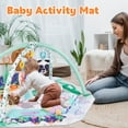 thumbnail image 5 of Baby Play Gym and Activity Mat - 4-in-1 Tummy Time Gym with Sensory Toys for Infants & Toddlers, Green, 5 of 7