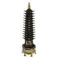 thumbnail image 1 of Exquisita decoración para acuarios: figuras de pagoda oriental para amantes de los acuarios. Bronce-XL-13 Tier, 1 of 8