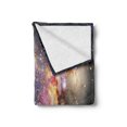 thumbnail image 2 of Space Soft Flannel Fleece Throw Blanket, Cosmic and High Tech Illustration of Stars in the Night Sky with Color Transitions, Cozy Plush for Indoor and Outdoor Use, 60" x 80", Multicolor, by Ambesonne, 2 of 5
