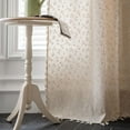 thumbnail image 2 of Nvzi Farmhouse Cotton Linen Window Curtain Panel with Tassels, 1 Piece (59"x87",Daisy), 2 of 5