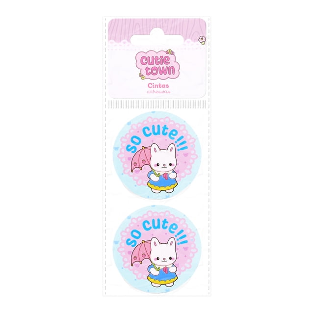 Cintas Adhesivas Prichos Cutie Town Multicolor de Papel Con Glitter y Adhesivo 2 Piezas por Empaque