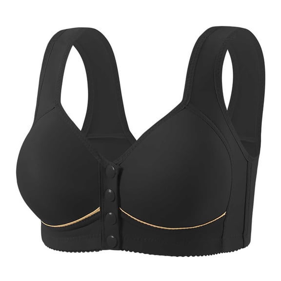 Luvrsol Front Closure Sports Bras for Women High Stretch Comfort Contour Cup Simple Front Snap Closure S-3XL
