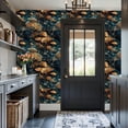 thumbnail image 6 of Peel and Stick Wallpaper Ominous Fantasy Forest Glowing Mushrooms Fireflies Wall Mural 17.7in x 9.8ft Self Adhesive Removable Wall Paper Renter Friendly Wallpaper for Nursery Bedroom Cabinets, 6 of 8