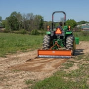 Titan Attachments 3 Point 7FT Rear Box Blade Scraper Grader, Category 0 and 1, 7 Scarifier Teeth, Reversible Cutting Edge, For Moving Dirt, Backfilling Holes, Spreading Soil, Leveling and Grading