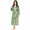 Aqua Paisley, variant on Long Satin Robes for Women Lightweight Silky Soft Full Sleeves Bathrobe Cozy Housecoat Loungewear with Pockets