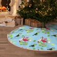 thumbnail image 5 of Sikiie Flamingos And Tropical Plants Christmas Tree Skirt, Christmas Tree Decorations, Christmas Decor, Tree Mat Decoration(30-48IN)-36", 5 of 6