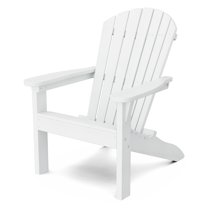 Wildridge Heritage Sunset Adirondack Chair, White, Outdoor Weather Resistant Poly Patio Furniture