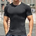 thumbnail image 2 of Men's Sports Shirt Short Sleeve Fitness Gym T-Shirt Running Tops Cool Dry Sports Shirt, 2 of 7