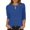 Blue, variant on Conairie Womens 3/4 Sleeve T Shirts Casual Loose Crew Neck Tunic Tops Solid Fashion Elegant Lightweight Work Tee Pullover Outfits Black L